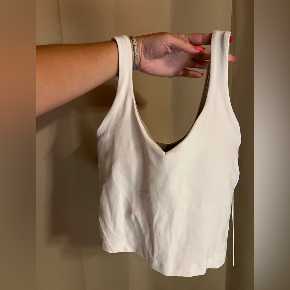 White lulu lemon align tank top size 2